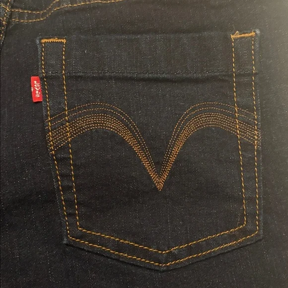 Levi's 512 Dark Indigo perfect slimming Capri SZ 10 high rise wide leg NWOT - Picture 13 of 15